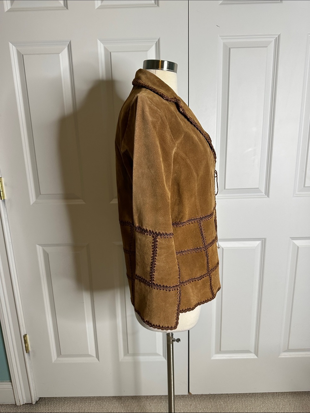 Outbrook Suede leather Blazer Jacket SzSmall - Picture 8 of 11